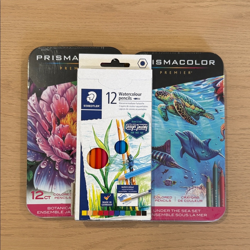 Staedtler Watercolour Pencils Set and Prisma Colored Pencil Sets (3)